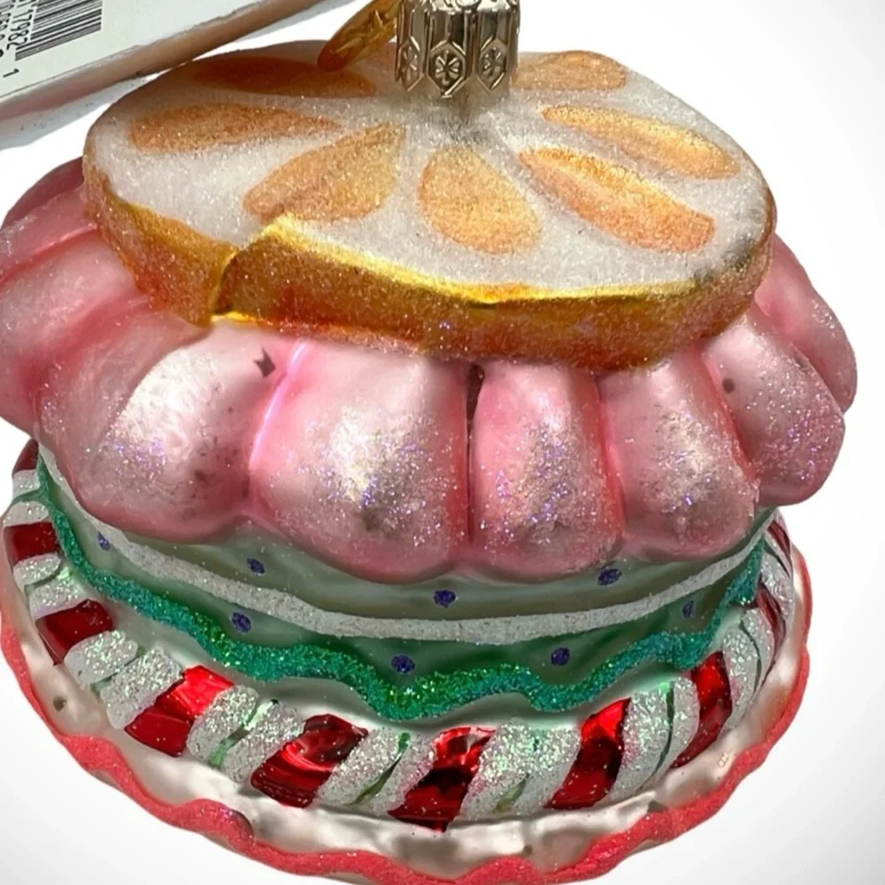 Christopher Radko Berry Cake Delight Glass  Ornament 1999 Tag & Box Poland
